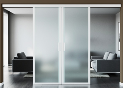 Уно белый профиль матовое стекло