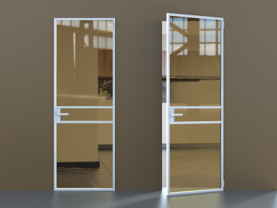 Элеганс белый профиль бронза стекло, б/н