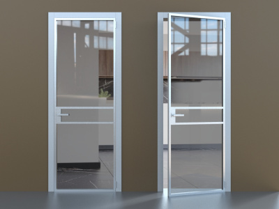 Элеганс белый профиль графит стекло