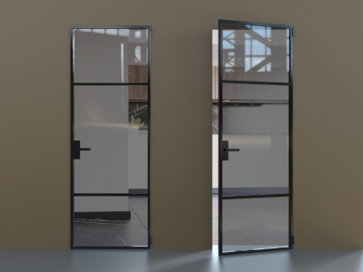 Элеганс черный профиль графит стекло, б/н