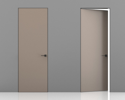 Эмаль Invisible RAL 7044 (57) Alum. Black Revers кромка c 3-х сторон (от себя/на себя), лев