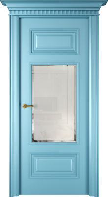 V-SH, Эмаль, Голубой, Сатинат белое с фацетом