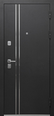 Входная дверь Luxor 2мм Букле Антрацит Зеркало фацет