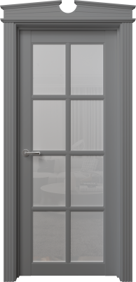 Экошпон, Софт серый, Белое матовое