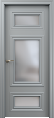 Экошпон, Софт бархат серый, Сатинат белое, Корсика