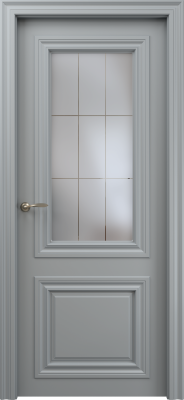 Экошпон, Софт бархат серый, Сатинат белое, Корсика