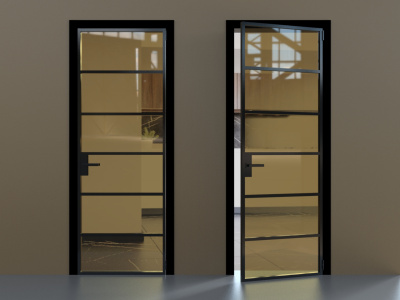 Элеганс черный профиль бронза стекло