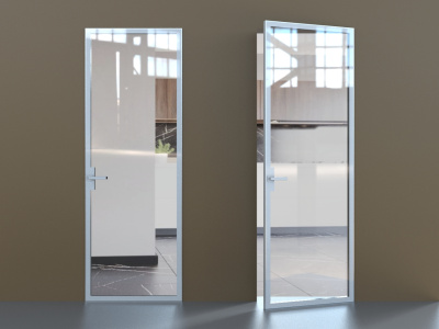 белый профиль прозрачное стекло, б/н