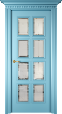 Эмаль, V-SH, Голубой, Сатинат белое с фацетом