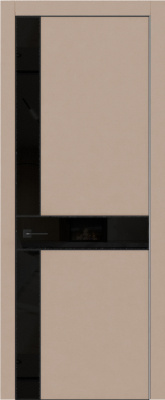 Экошпон, Софт капучино, Лакобель черный, Кромка черная