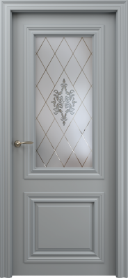 Экошпон, Софт бархат серый, Сатинат белое, Санторини