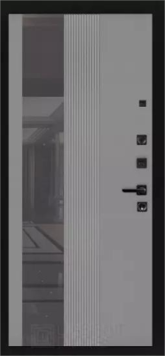 Панель Зеркало тонированное 32 Серый рельеф софт