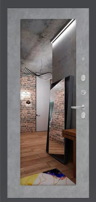 Панель Зеркало 18 Бетон светлый