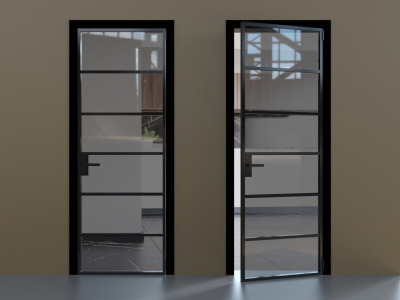 Элеганс черный профиль графит стекло