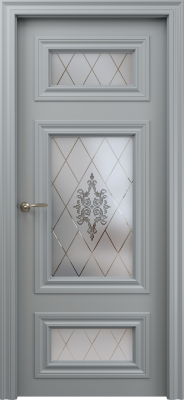 Экошпон, Софт бархат серый, Сатинат белое, Санторини