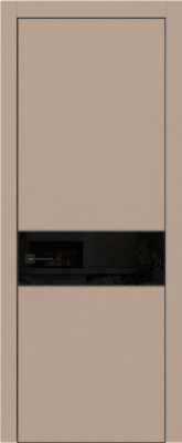 Экошпон, Софт капучино, Лакобель черный, Кромка черная