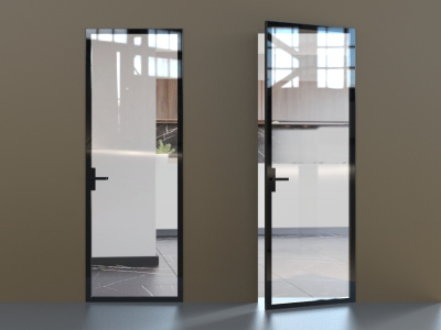 черный профиль прозрачное стекло, б/н