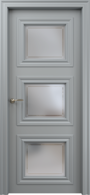 Экошпон, Софт бархат серый, Сатинат белое