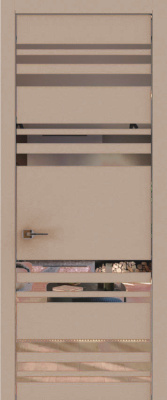 Экошпон, Софт капучино, Зеркало, Кромка хром