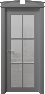 Экошпон, Софт серый, Белое матовое