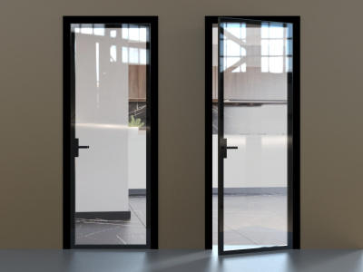 черный профиль прозрачное стекло